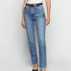 Reformation Cynthia High Rise Straight Jeans - only worn once